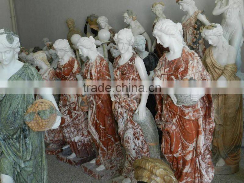 Natural red blood marble