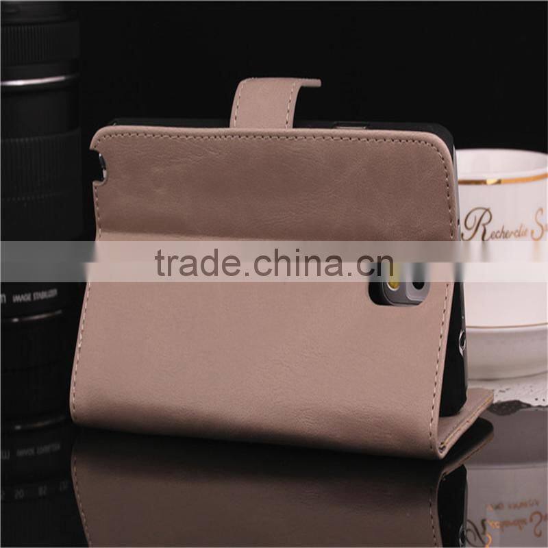 High quality crazy-horse PU card bumper/pocket cell phone case for Samsung