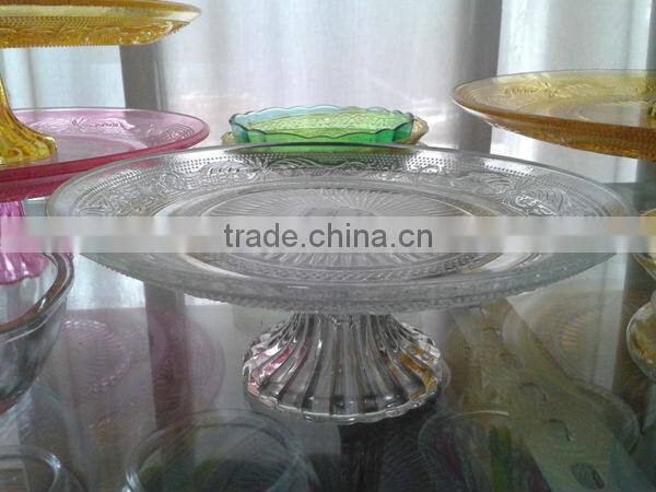 Crystal glass fruit plate glass pearl plate fruit plate fashion