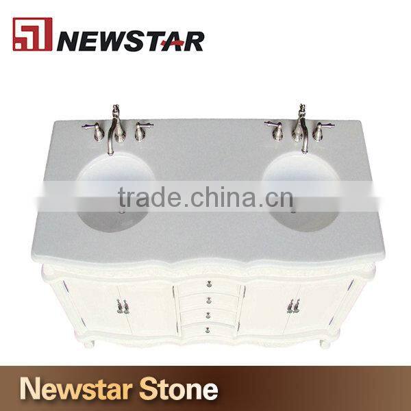 Newstar Crystal White Marble Vanity Top Single Sink Marble Bathroom Marble Solid Surface Counter Top
