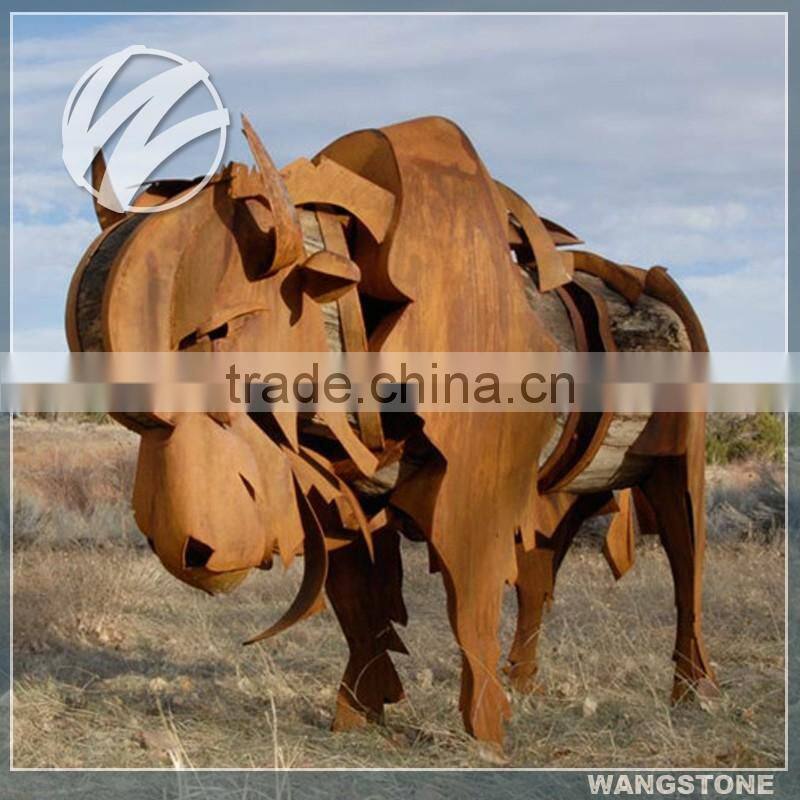 Large Vintage Corten Steel Garden Sculpture