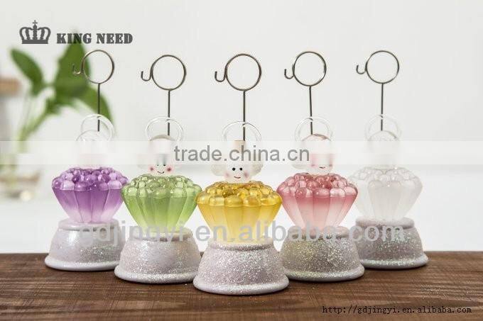 2016 Acrylic sweet girl shaped LED lighted card holder