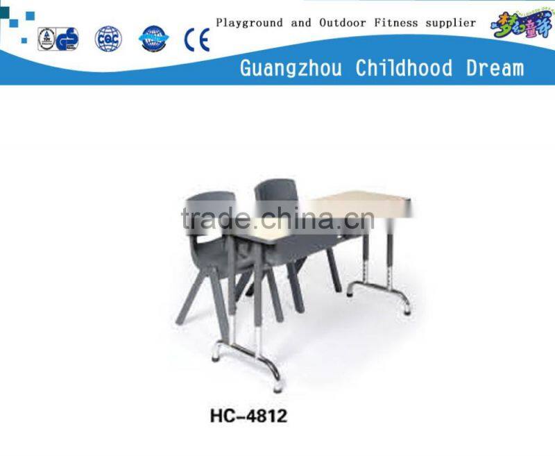 (HC-4812) Cheap used double school desk and chair