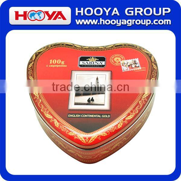 Heart Shaped Tin Box, Customized Tea Storage Box, Tin Box For Cookies