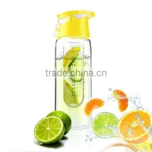 700mLCapacity Sports Healthy Fruit Juice Infuser Infusing Water Bottle Flip Lid