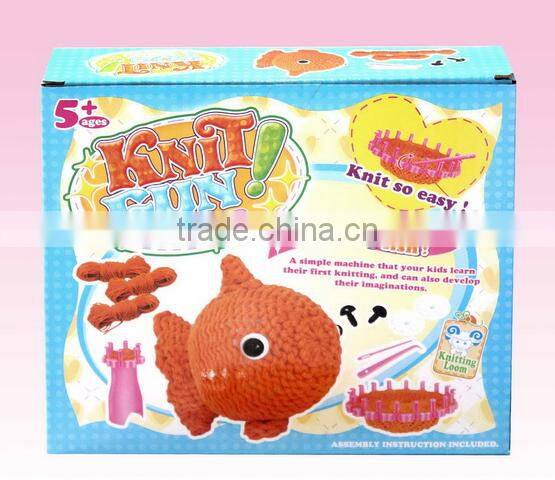 funny fish creative design wool handmake knitted animal toy with ASTM