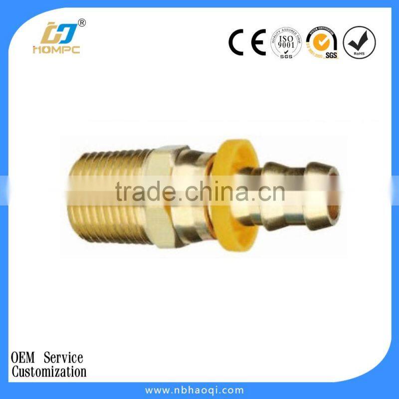 China manufacturer brass male thread barb garden fittings hose adapter