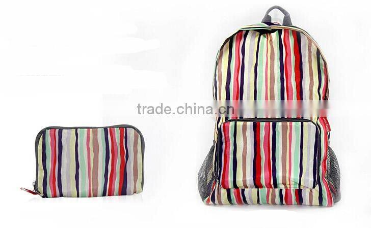 Colorful polka dots folding school bag