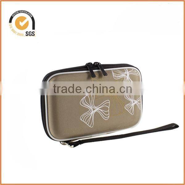 Protectron T5 2.5" Inch Portable Case For Hard Drive HDD. Protective Bag With Flower Texture. Blue By Chiqun