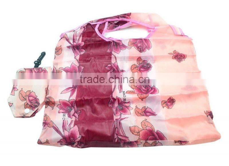 Reusable and Recyclable Folding Tote Bag with Snap Closure