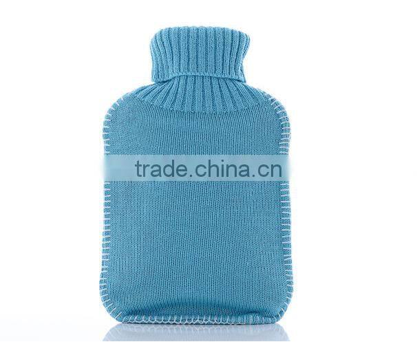 2000ml knitted hot water bottle cover with Sapporo edge