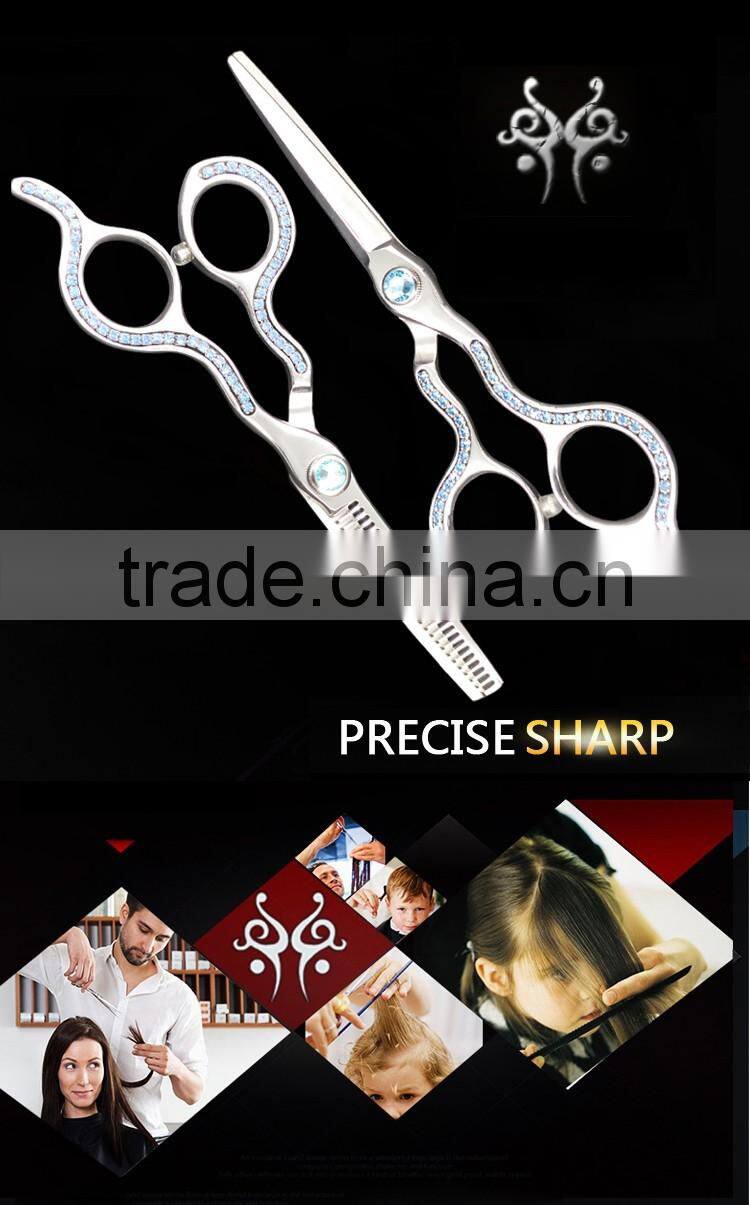 QJ-HS104 Customized Japanese Steel Slim Blade Hair Scissors Set For Professional Hair Cutting Scissors