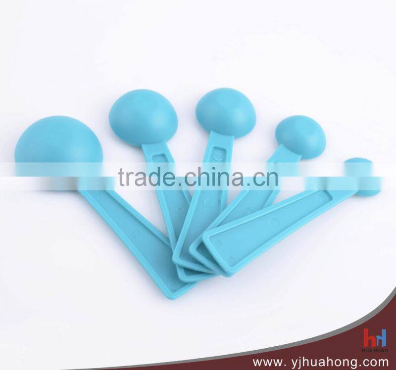 5 Pcs high quality colorful plastic measuring spoons,measuring scoops (HMT-26)