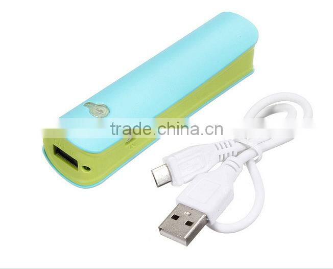 2600mAh Slim Mobile Power Bank Charger With LED Light for iphone