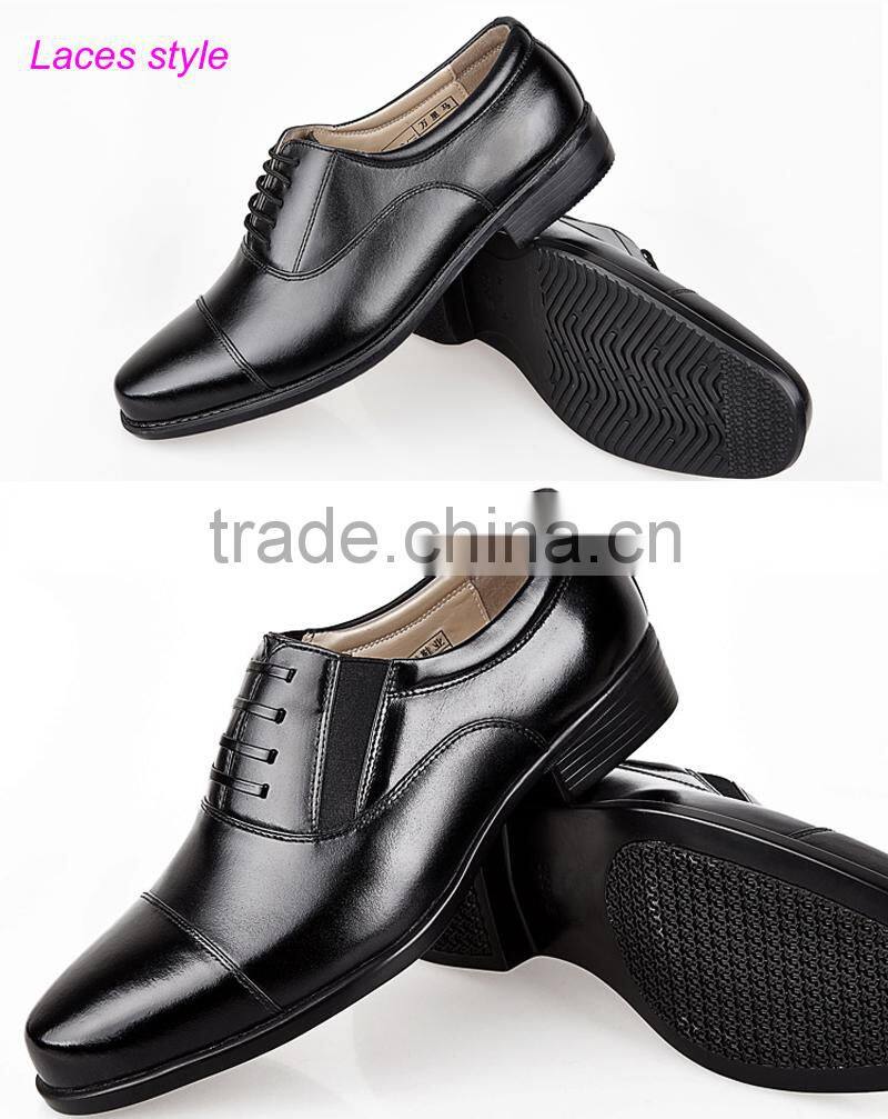 Black Rubber Outsole Business Dress Men Shoes