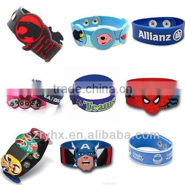 Fashionable promotion 3d custom soft pvc bracelet