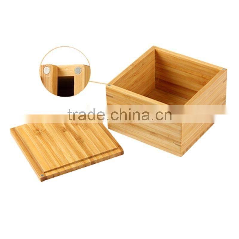 Aonong bamboo storage box with lips/ Multifunction candy storage bins