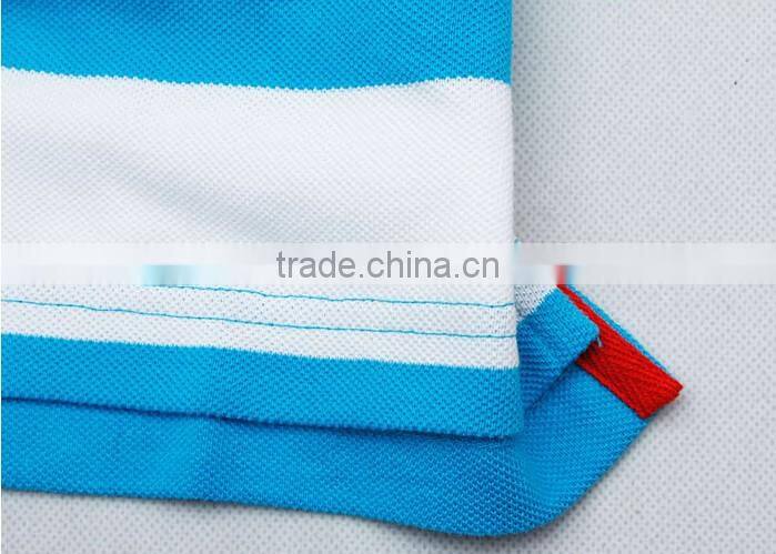 Cotton Hit color stripe polo tshirt for men,custom men fringe polo,High quality hit color fringe polo