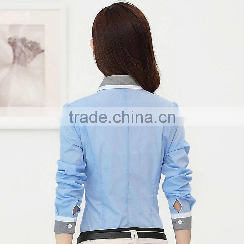2017 New ladies office wear blouse shirt formal shirt design for women