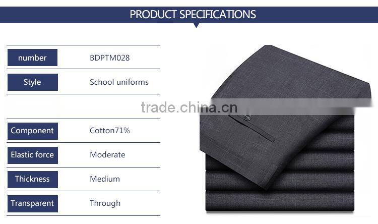 Men's thin casual pants, straight cylinder, loose big size, middle and old grey business men's casual trousers custom