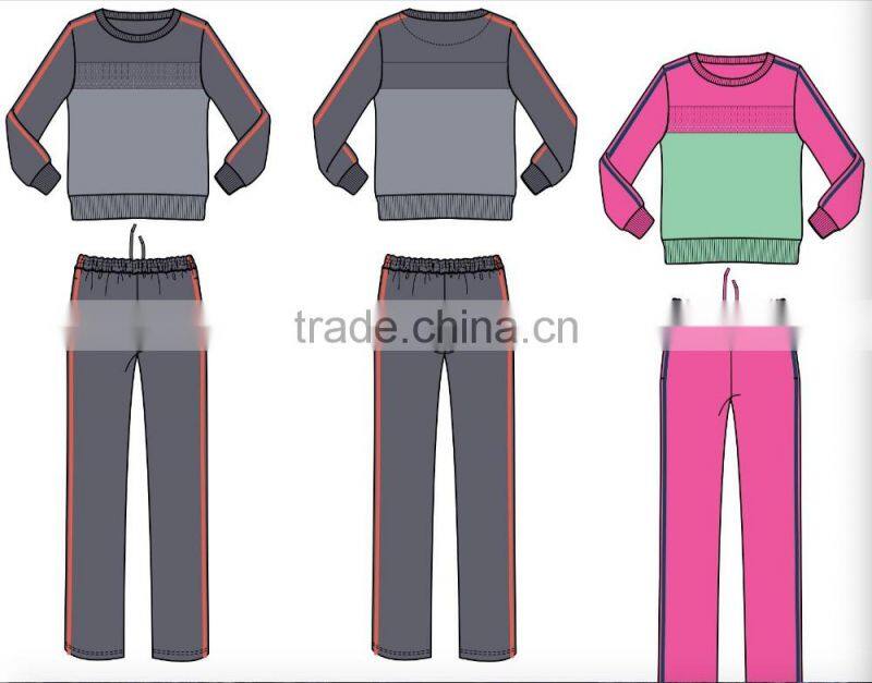 2016 new design Trainer tops and pants sets for Women Ladies sportwear suits