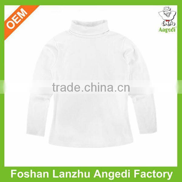 new kids loose fit cotton long sleeve basic turtleneck t shirt wholesale high collar t-shirts