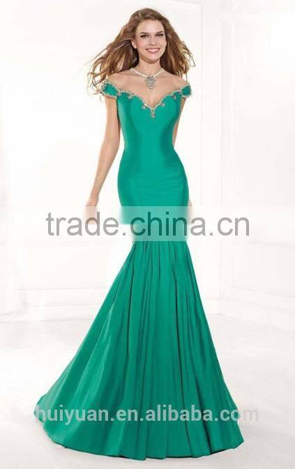 green satin beaded sweetheart neckline sample design short sleeve dress