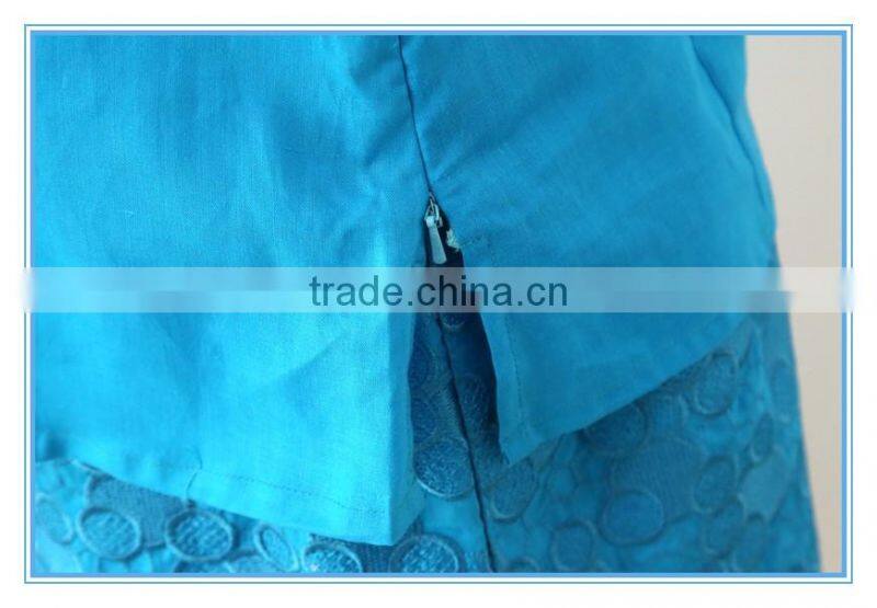 Latest Design Bubble Heavy Embroidery Church Suits for Female