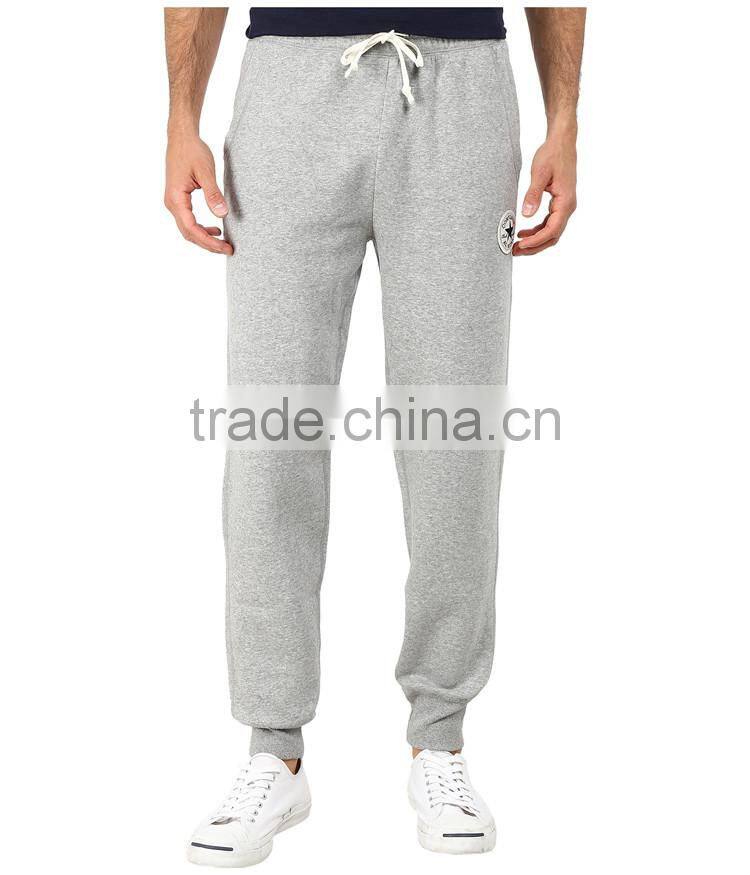 Men 100% cotton cuff men jogger pants
