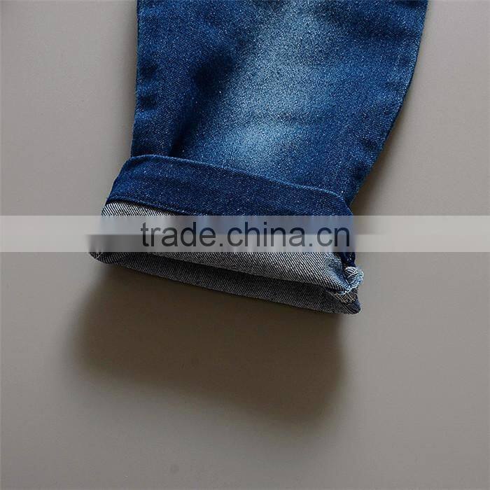 AS-409B 2017 children's clothing long sleeve t shirt+denim pants organic cotton baby clothing in india
