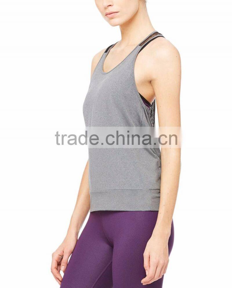 Woman's high quality singlet workout clothing fitness singlets