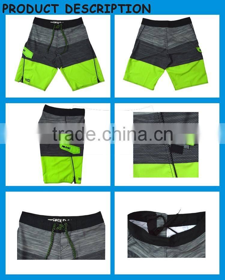 Custom 4-way Stretch Board Shorts with Real Leg Velcro Pocket