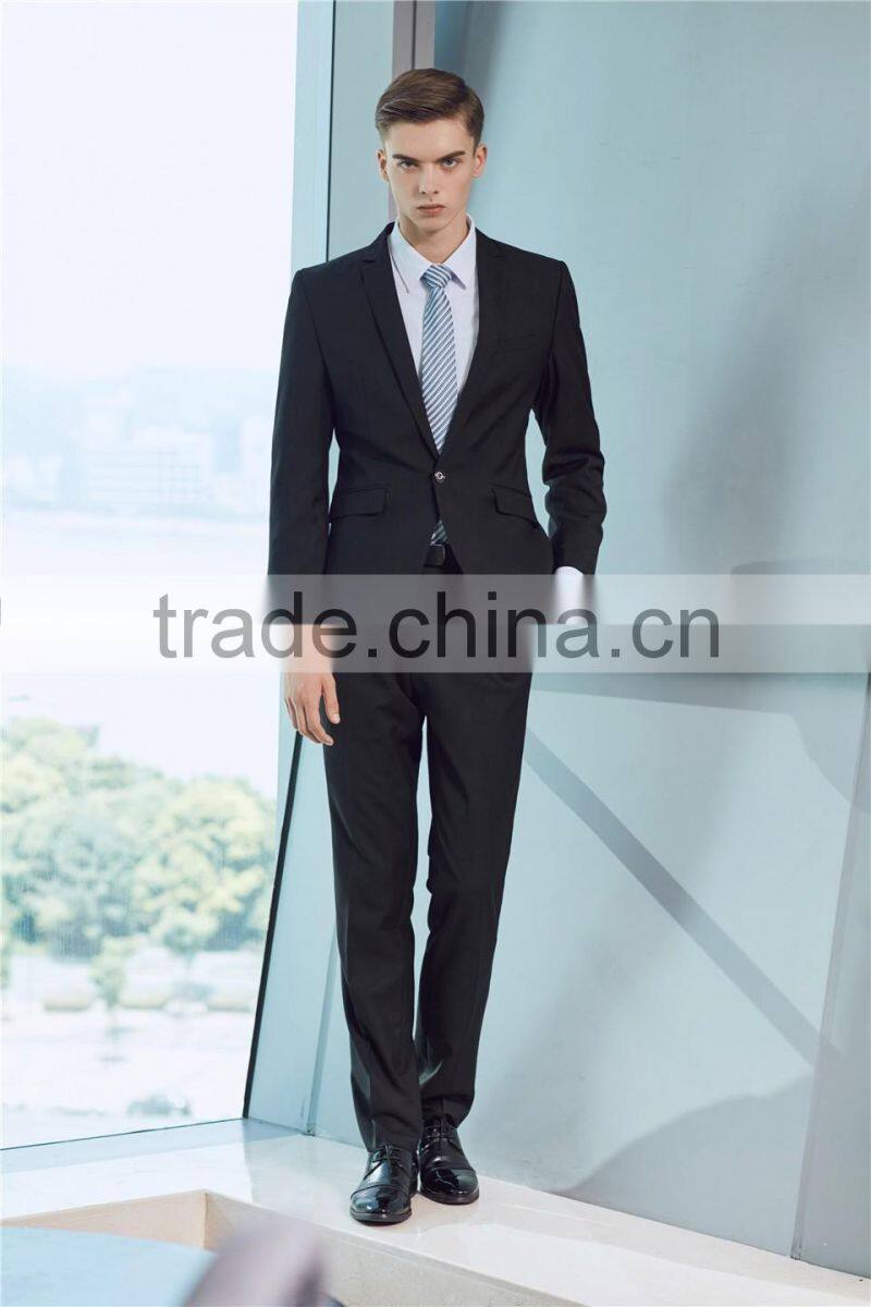 OEM Wholesales Office Men Wear Uniform Black Fashion Mens Suits
