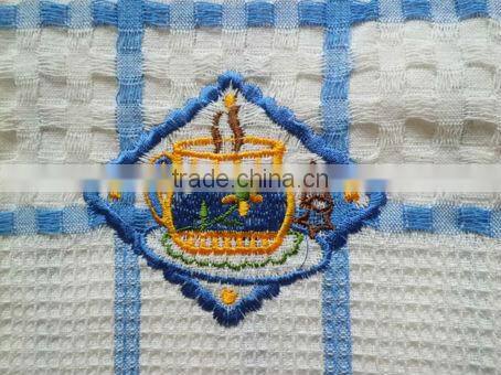 100%cotton embroidery waffle weave tea towels