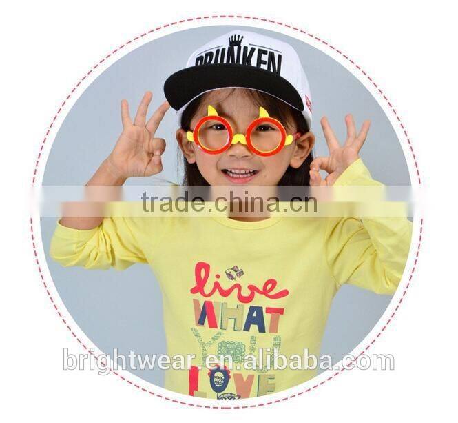 Children's 100% cotton long sleeve t shirt with lovely printing under shirt bottom shirt