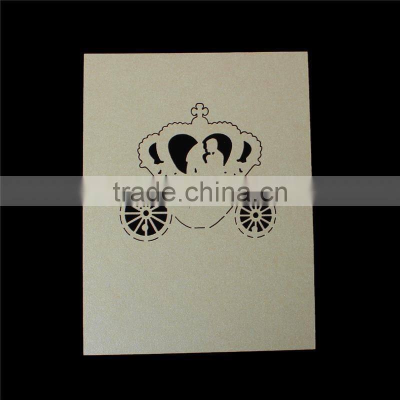 Paper Wedding Party Name Place Cards Crown Hollow Light Golden