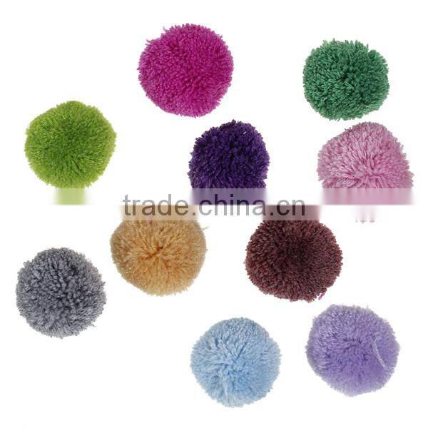 Cashmere Pom Pom Balls DIY Craft Decoration At Random Round 35mm Dia.
