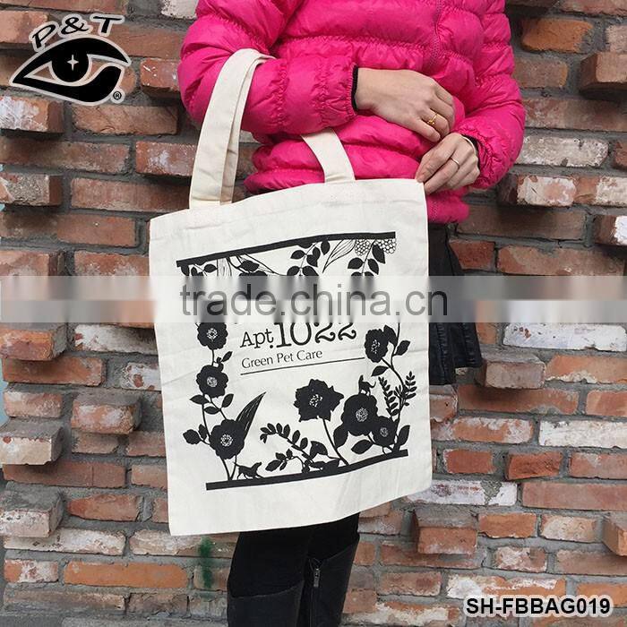 Wholesale Custom Large Cotton Canvas Logo Tote Bag For Promotion