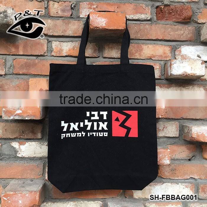 Hot Selling Handmade Natural Custom Printed Standard Size Cotton Canvas Tote Shopping Bag