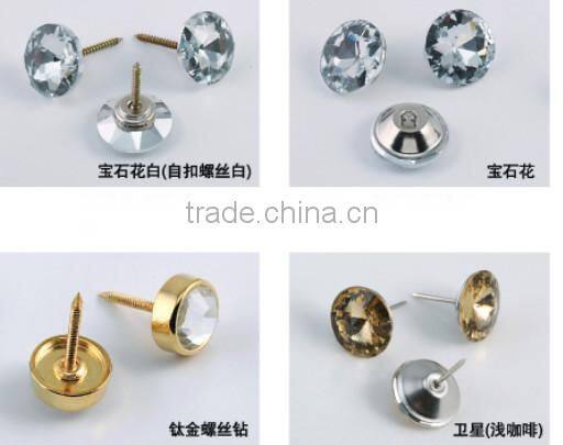high quality sofa crystal shank button