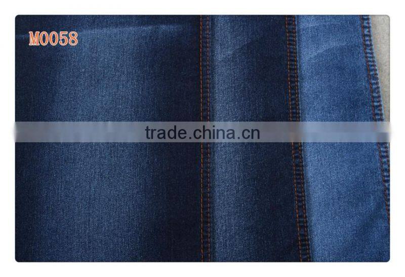 M0058 cotton polyster spandex dark blue & grey denim fabric