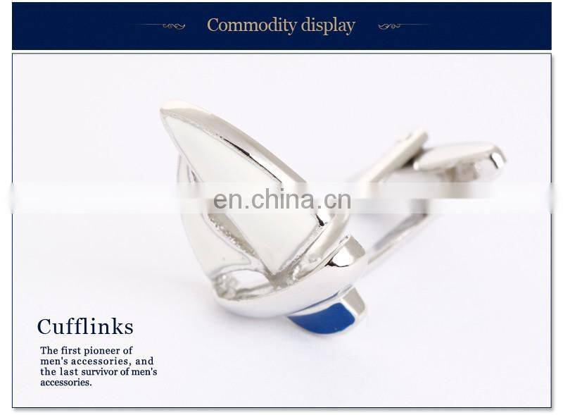 Sailing Ship Cuff link Silver Shirt Designer Cufflinks Men
