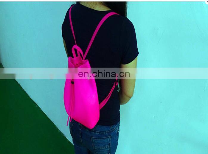 Hot sale En-friendly Candy colors backpack silicon rubber kids school bag