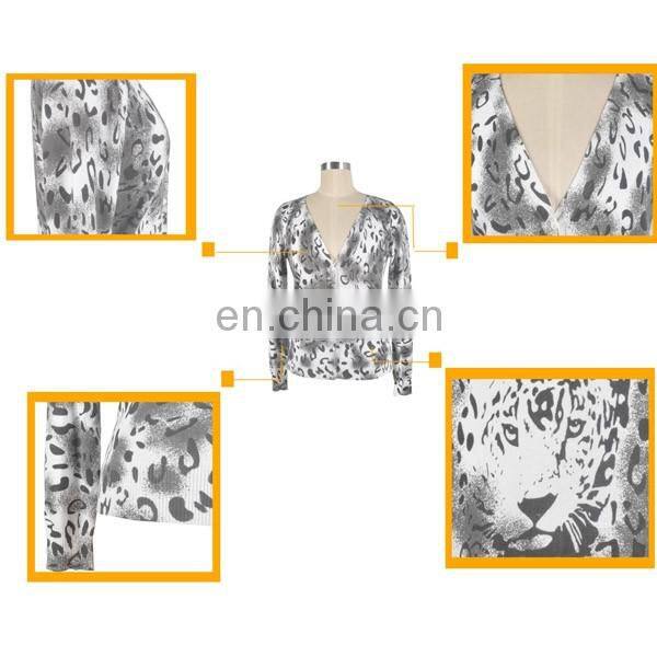 Tiger Viscose Printed Sweater Fabric Floral V Neck Cardigan 2016 Women