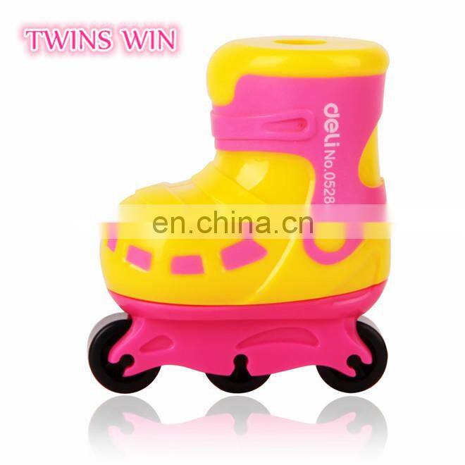 chinese cheapest stationery wholesale 2018 alibaba hotsale cartoon cute Roller skates shaped mini pencil sharpeners for children