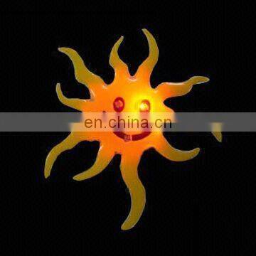 Happy Face with Led Design Flashing Badge for Promotion