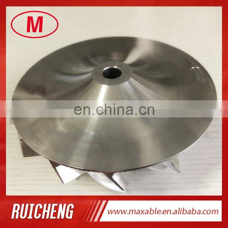 S400 75.20/107.00mm 7+7 blades high performance turbo aluminum 2618/milling/billet compressor wheel