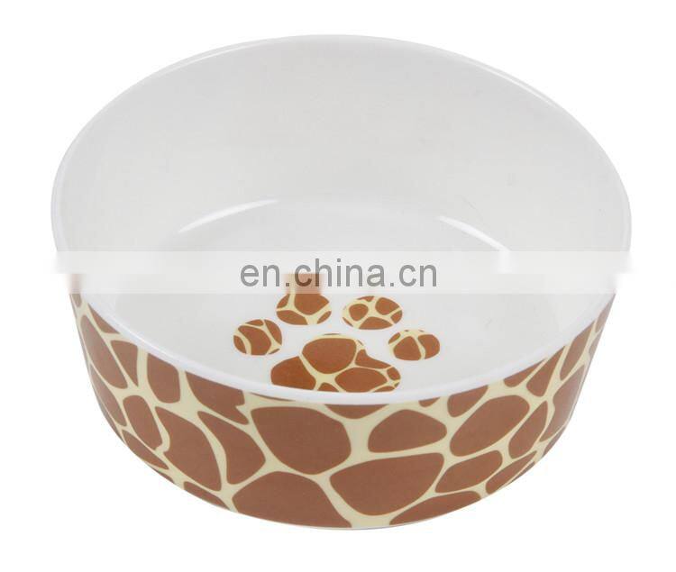 Round cheap plastic pet feeder melamine dog bowl