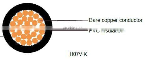 BS6004 stranded copper conductor PVC insulated electrical wire housing wire