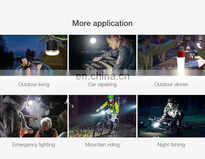 2020 New Style Outdoor waterproof camping tent light Rechargeable Lithium Battery 7200mAh